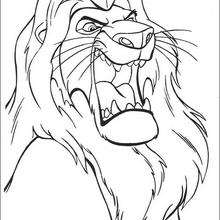 Mufasa Roars coloring page