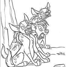 Shenzi, Banzai and Ed, trio of hyenas - Coloring page - DISNEY coloring pages - The Lion King coloring pages