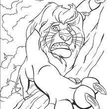 Mufasa in Trouble coloring page