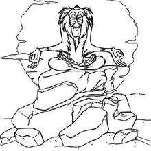 Rafiki relax - Coloring page - DISNEY coloring pages - The Lion King coloring pages