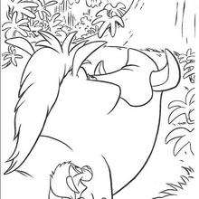 Big Pumbaa - Coloring page - DISNEY coloring pages - The Lion King coloring pages