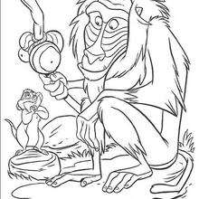 Rafiki the monkey - Coloring page - DISNEY coloring pages - The Lion King coloring pages