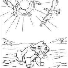 Simba is tired - Coloring page - DISNEY coloring pages - The Lion King coloring pages