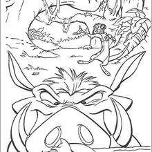 Timon is singing - Coloring page - DISNEY coloring pages - The Lion King coloring pages