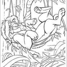 Simba's Hammock Swing coloring page