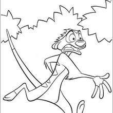 Timon Running for his Life coloring page