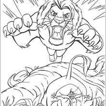 Scary Scar - Coloring page - DISNEY coloring pages - The Lion King coloring pages