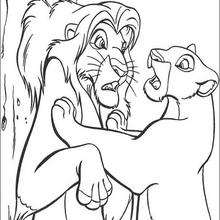 Nala and Simba - Coloring page - DISNEY coloring pages - The Lion King coloring pages