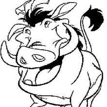 Pumbaa and Timon coloring page