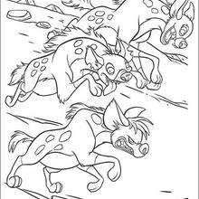 Running hyenas - Coloring page - DISNEY coloring pages - The Lion King coloring pages