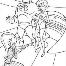 The Incredibles  4 - Coloring page - DISNEY coloring pages - The Incredibles coloring book pages