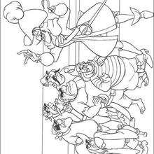 Captain Hook and the pirates - Coloring page - DISNEY coloring pages - Peter Pan coloring pages