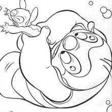 Dr. Jumba catching Stitch - Coloring page - DISNEY coloring pages - Lilo and Stitch coloring pages
