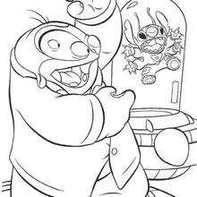Stitch captured by Dr. Jumba - Coloring page - DISNEY coloring pages - Lilo and Stitch coloring pages