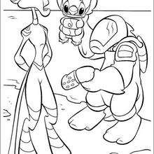 Catching Stitch - Coloring page - DISNEY coloring pages - Lilo and Stitch coloring pages