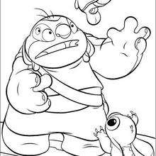 Dr. Jumba catching Stitch - Coloring page - DISNEY coloring pages - Lilo and Stitch coloring pages