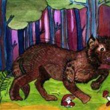 Wolf - Drawing for kids - KIDS drawings - ANIMAL drawings for kids - WILD ANIMAL drawings - WOLF