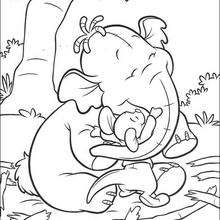 Roo giving to Lumpy a big hug - Coloring page - DISNEY coloring pages - Winnie The Pooh coloring pages