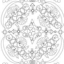 Mandala 10 - Coloring page - MANDALA coloring pages - Mandalas for ADVANCED