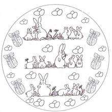 Easter Bunny Mandala coloring page - Coloring page - MANDALA coloring pages - Mandalas for ADVANCED - EASTER mandalas for advanced
