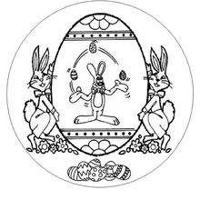 Easter rabbit Mandala coloring page - Coloring page - MANDALA coloring pages - Mandalas for BEGINNERS - EASTER mandalas for beginners