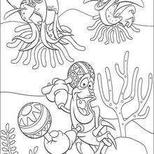 Maracas and Sebastian - Coloring page - DISNEY coloring pages - The Little Mermaid coloring pages