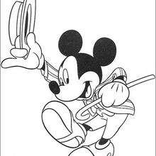 Mickey Mouse clapper coloring page