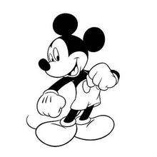 Mickey Mouse is strong coloring page