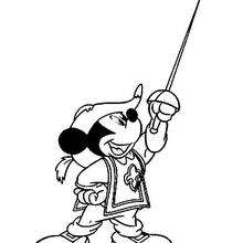 Mickey Mouse the musketeer  - Coloring page - DISNEY coloring pages - Mickey Mouse coloring pages