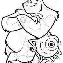 Mike Wazowski and Sulley coloring page