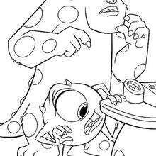 Mike and Sulley 2 - Coloring page - DISNEY coloring pages - Monsters, Inc. coloring pages