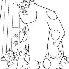 Boo and Sulley coloring page