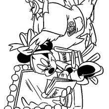 Minnie Mouse the movie star - Coloring page - DISNEY coloring pages - Mickey Mouse coloring pages