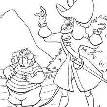 Captain Hook and Smee coloring page