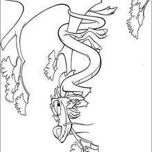 Incense burner a squirrelly dragon Mushu coloring page