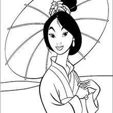 Beautiful Fa Mulan coloring page
