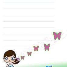 Butterfly themed writing paper - Kids Craft - WRITING PAPERS - Writing papers