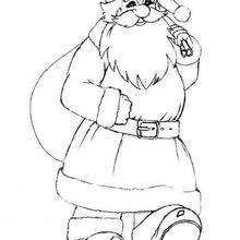 Happy Santa coloring page - Coloring page - HOLIDAY coloring pages - CHRISTMAS coloring pages - SANTA coloring pages