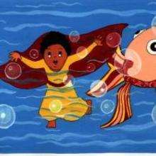 Swimming with Fish illustration