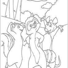 Three friends - Coloring page - DISNEY coloring pages - Over the Hedge coloring book pages