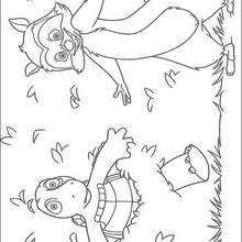 Verne and RJ and the hedge - Coloring page - DISNEY coloring pages - Over the Hedge coloring book pages