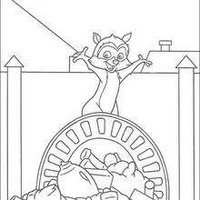RJ the raccoon - Coloring page - DISNEY coloring pages - Over the Hedge coloring book pages