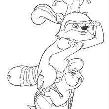 Verne, RJ and Hammy - Coloring page - DISNEY coloring pages - Over the Hedge coloring book pages
