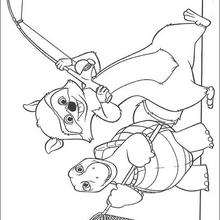 Verne and RJ - Coloring page - DISNEY coloring pages - Over the Hedge coloring book pages