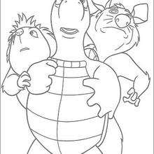 Verne, Penny and Heather - Coloring page - DISNEY coloring pages - Over the Hedge coloring book pages