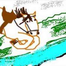 Running Horse drawing