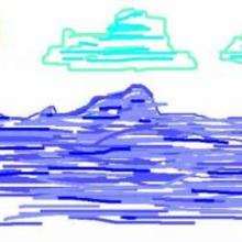 Pacific Ocean - Drawing for kids - KIDS drawings - LANDSCAPE drawings - SEA