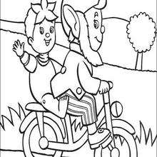 Baby and Big Ears coloring page