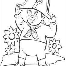 Noddy Wears Mr. Plod's Police Hat coloring page
