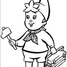Noddy Goes To Work coloring page